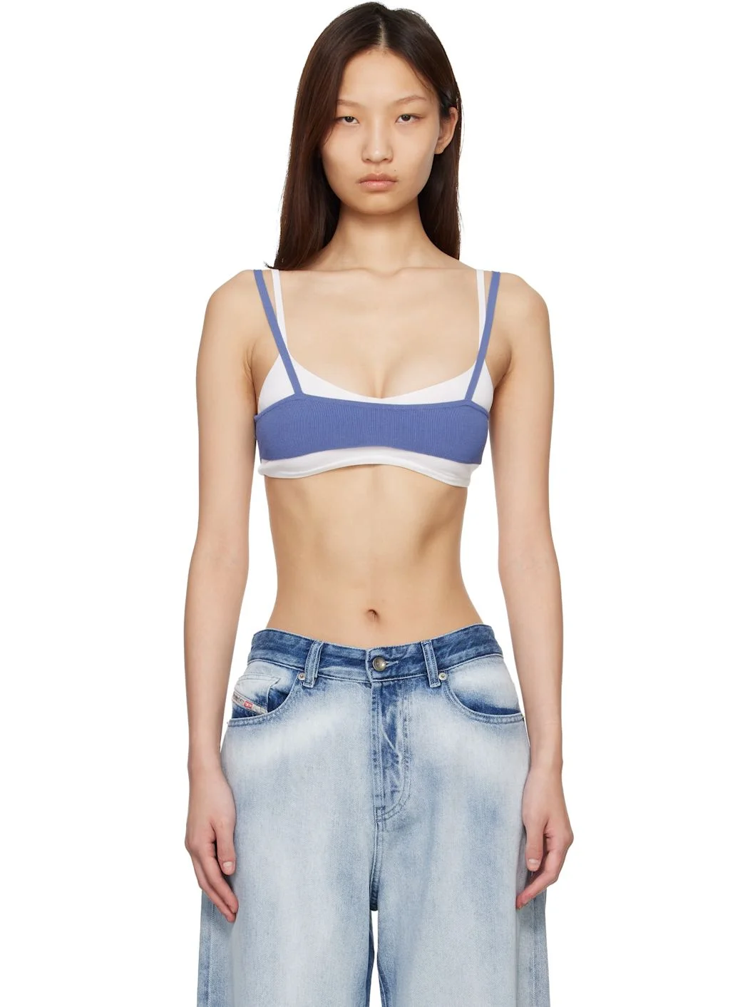 Navy & White M-Zelda Bralette Top - 1