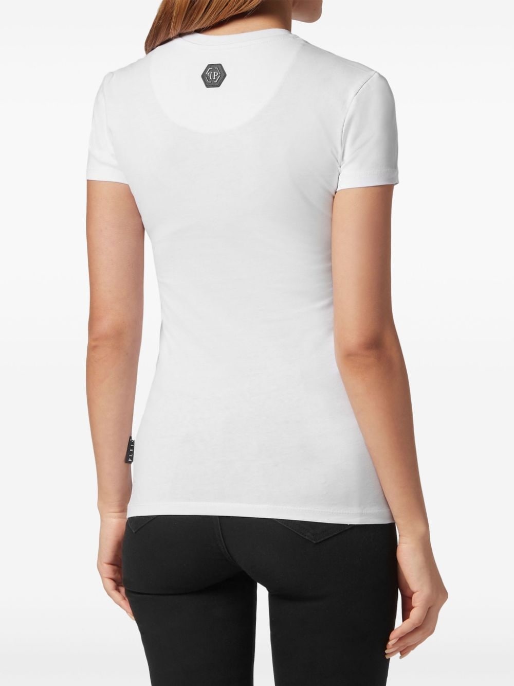 logo lettering cotton T-shirt - 3