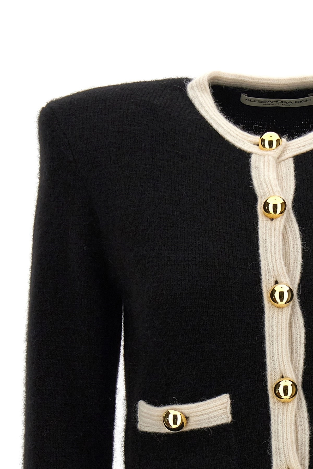Alpaca cropped cardigan - 4