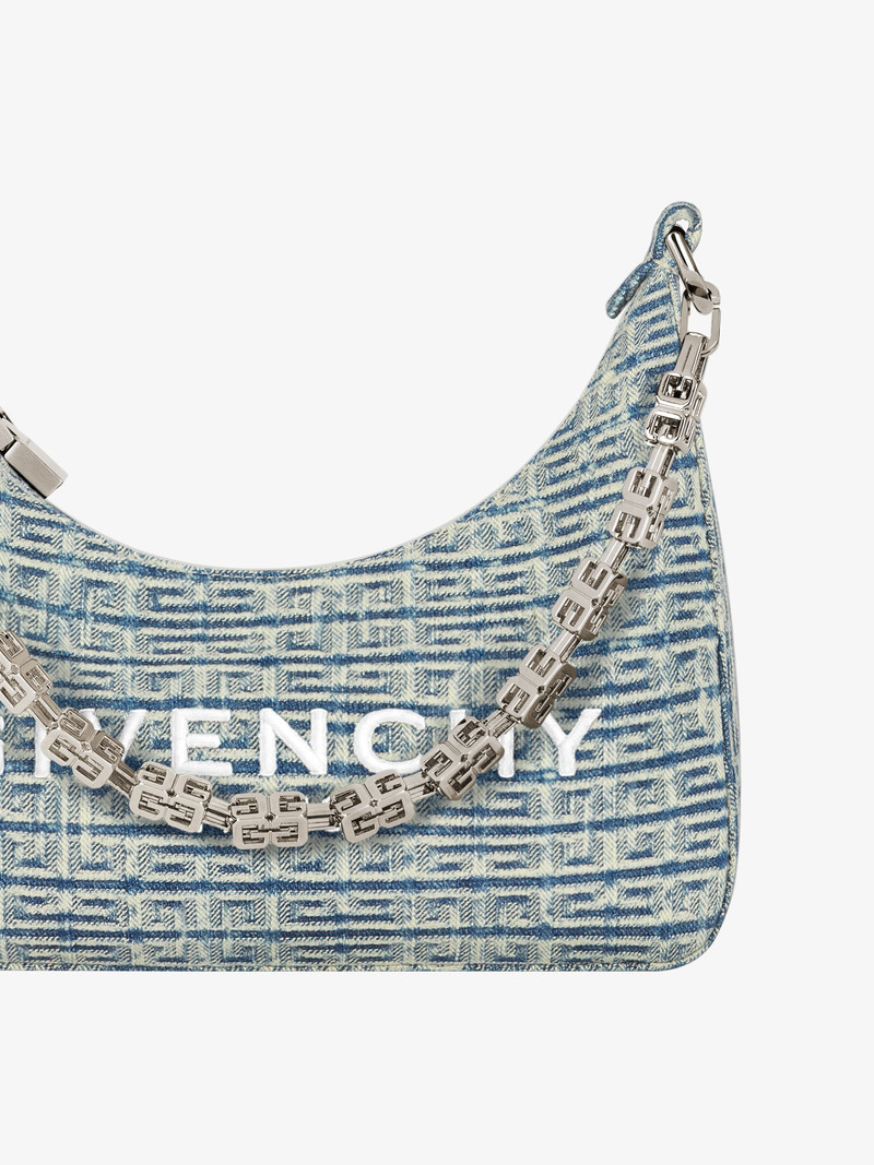 MINI MOON CUT OUT BAG IN 4G DENIM AND CHAIN 7