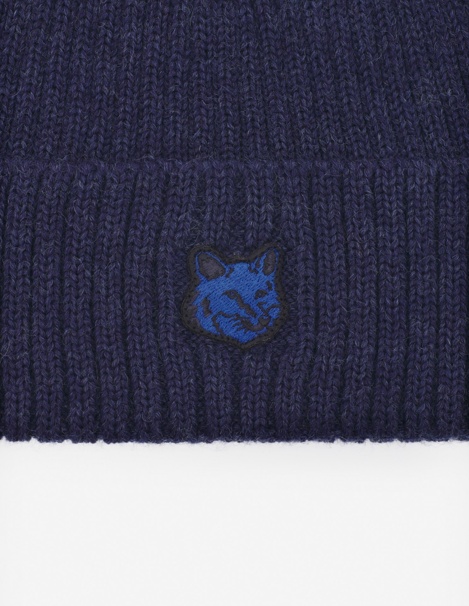 BOLD FOX HEAD PATCH RIBBED BEANIE - 3