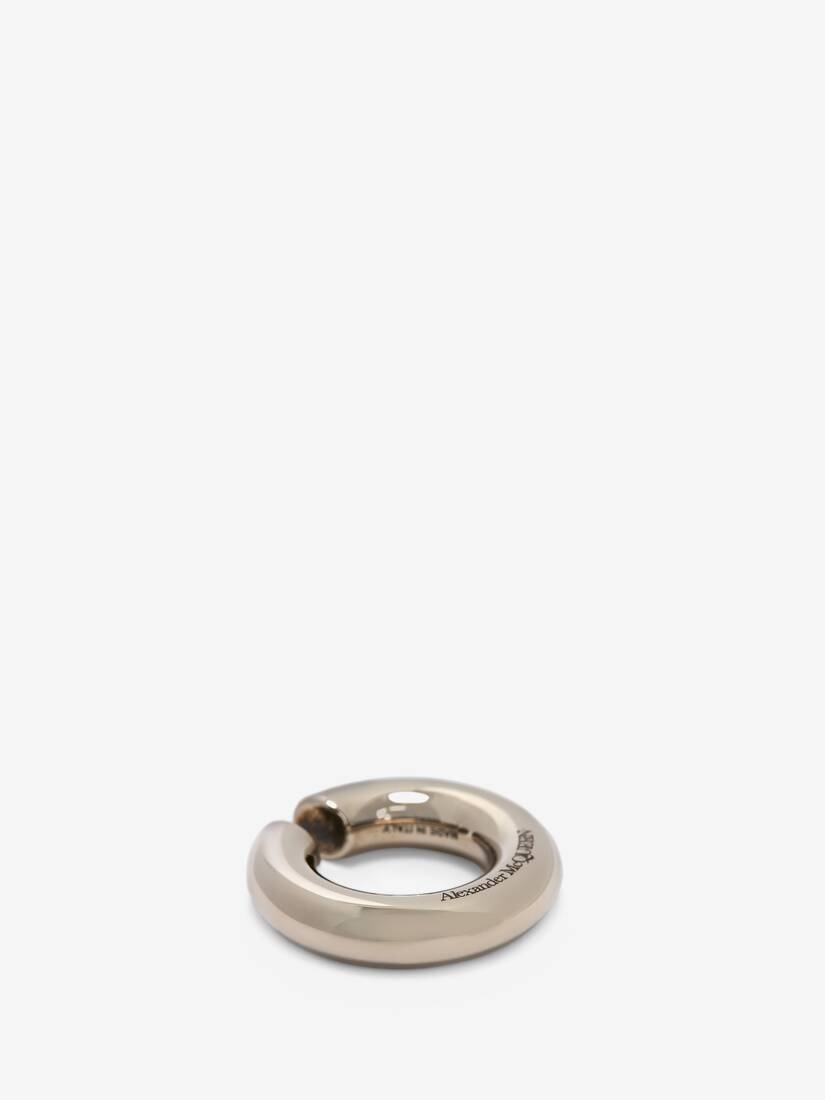 Men's Round Ear Hook in Antique Silver - 3