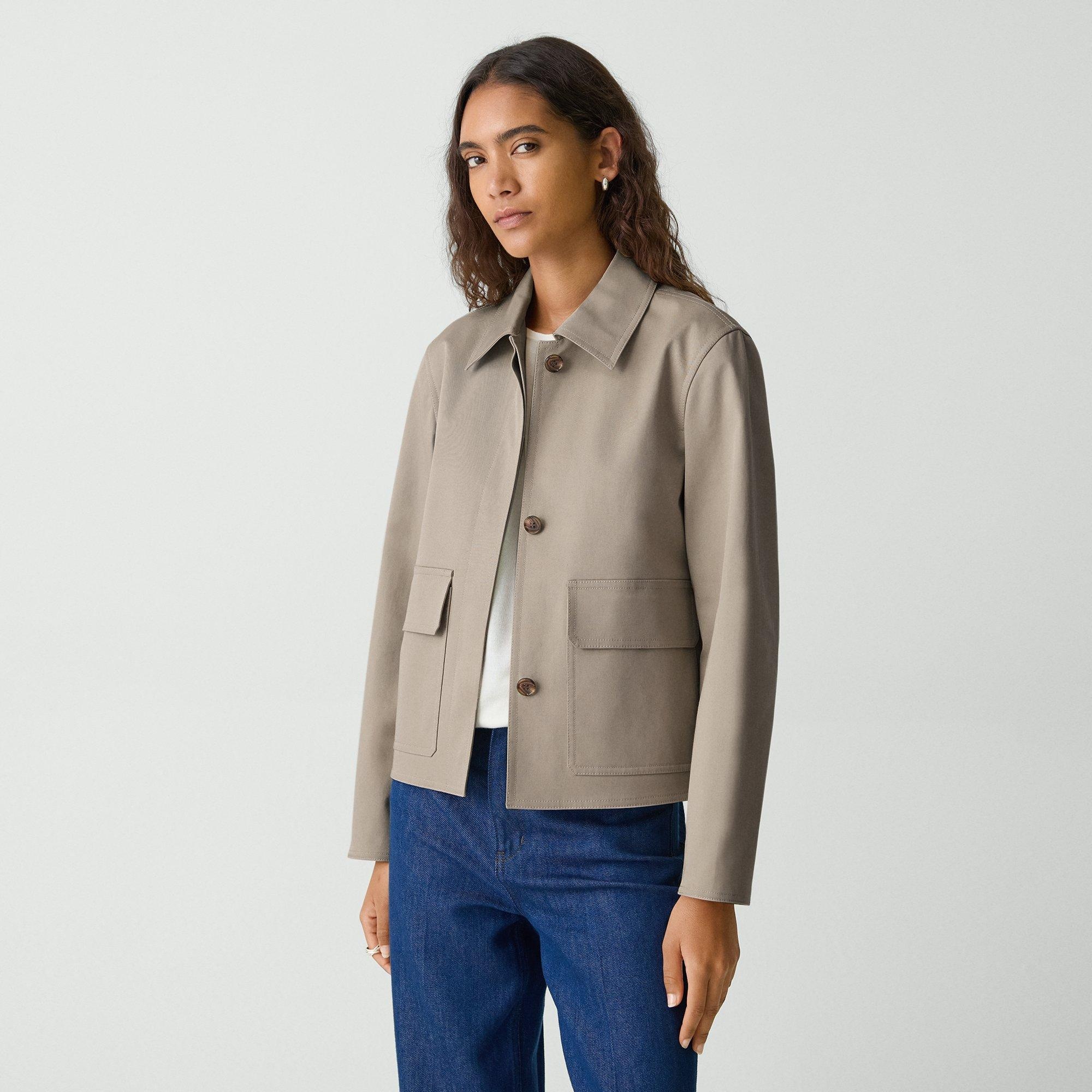 Boxy Jacket in Cotton Gabardine - 3