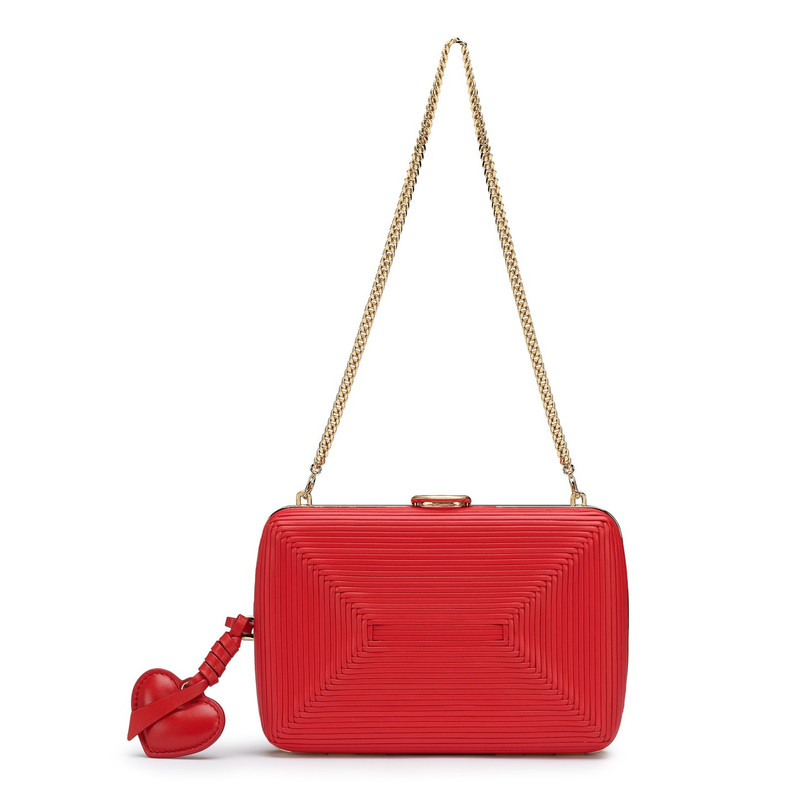 Red leather crossbody bag 3