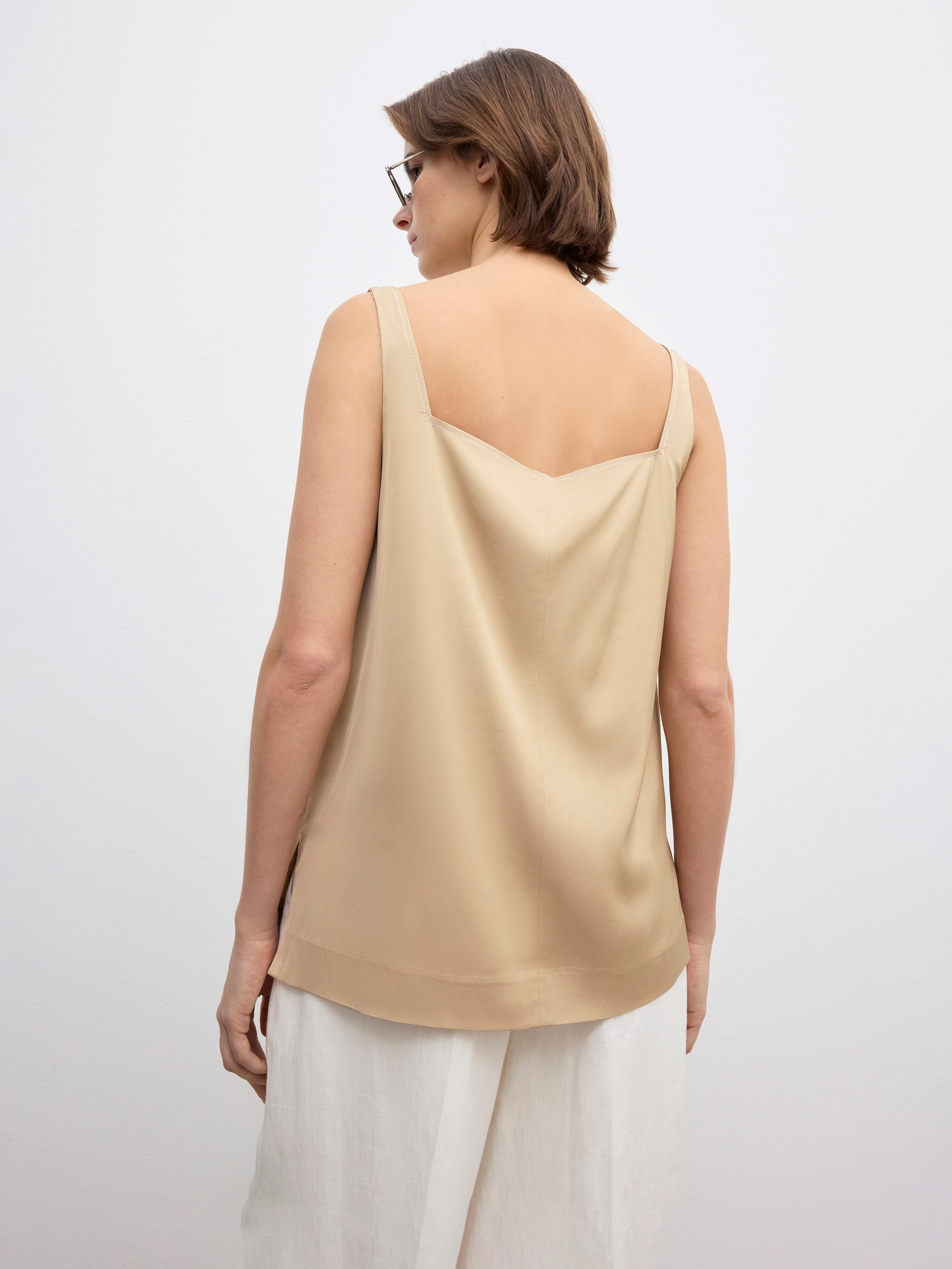 Sheer v-neck top - 5