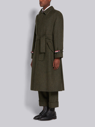 Thom Browne Green Donegal Tweed Raglan Car Coat outlook