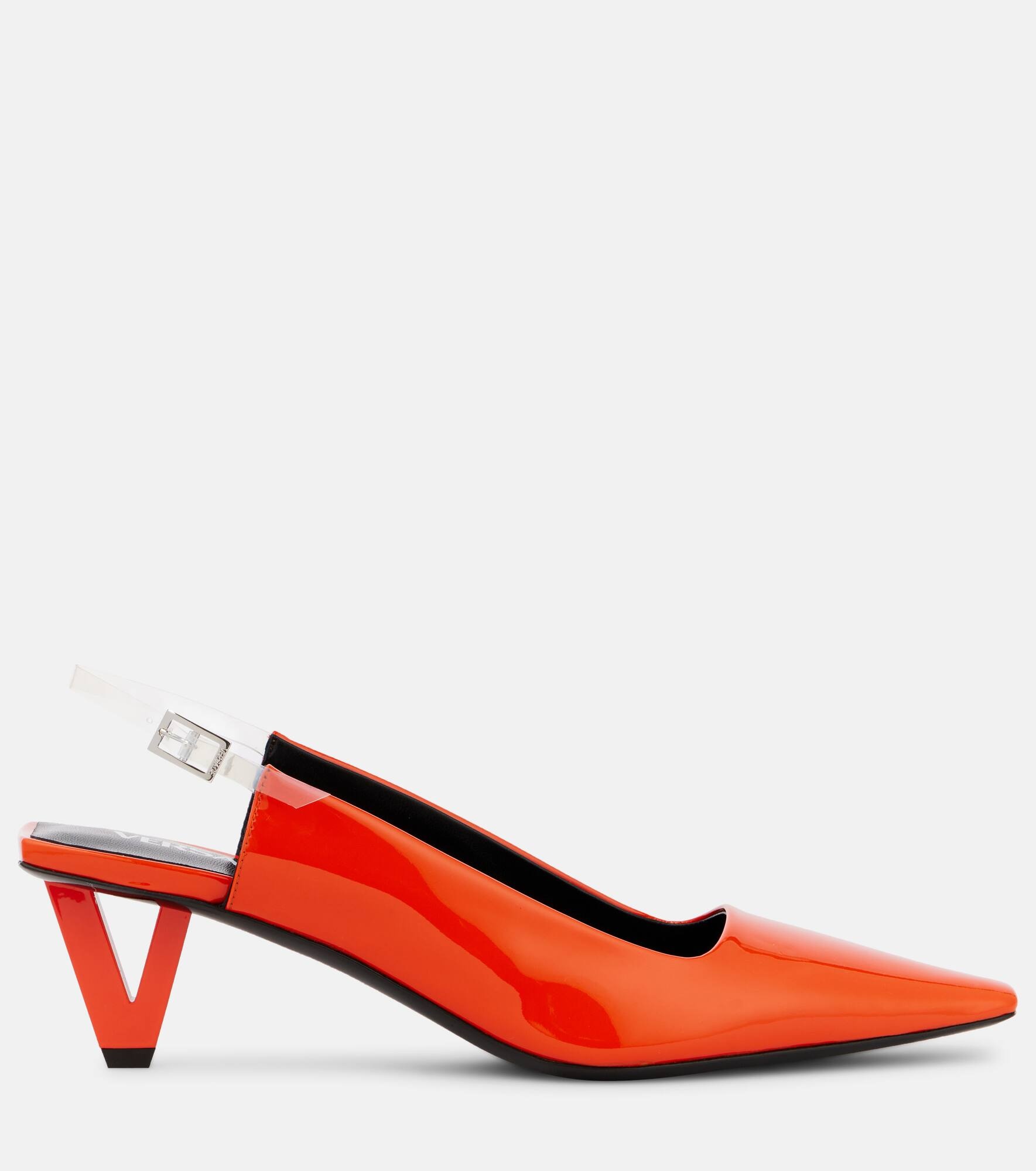 Leather slingback pumps - 4