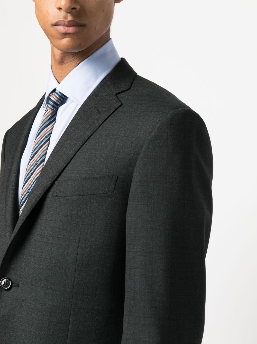 single-breasted wool suit - 5