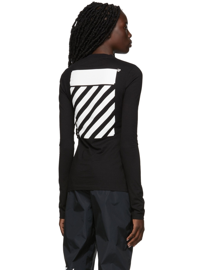 Black Stamp Logo Ribbed Crop T-Shirt 3