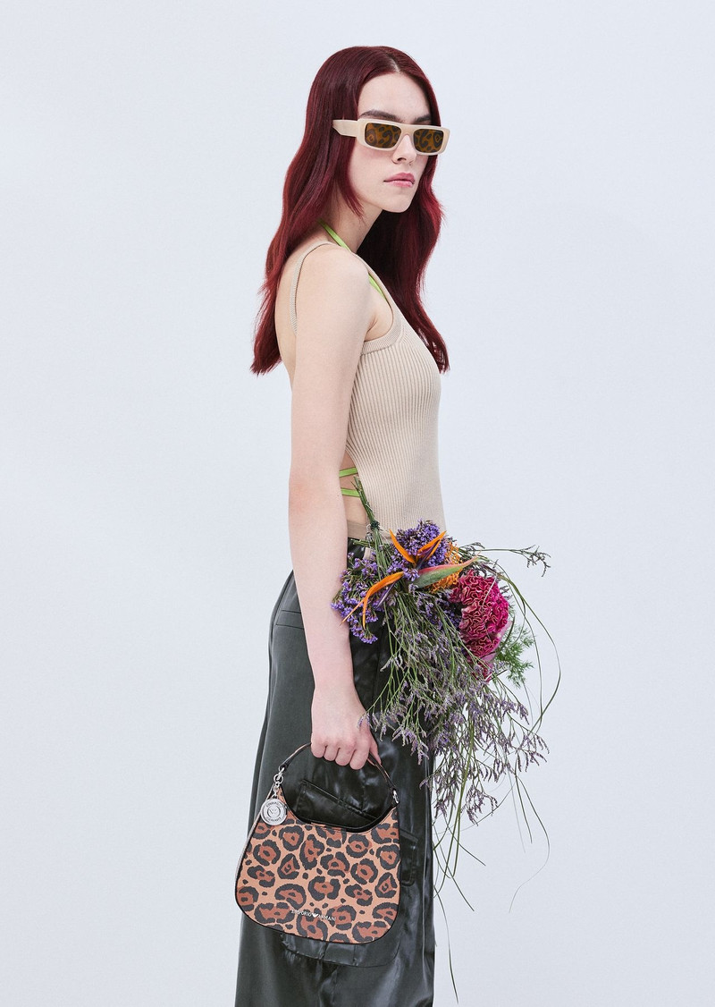 Emporio Armani Sustainability Values Capsule Collection recycled technical satin cargo trousers 6