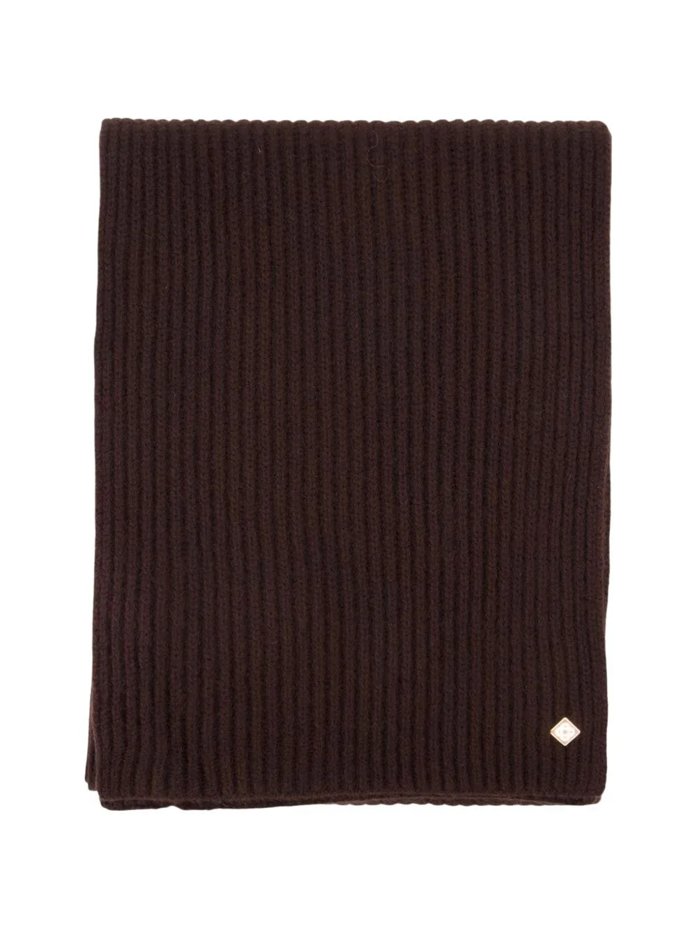 ribbed-knit wool scarf - 1
