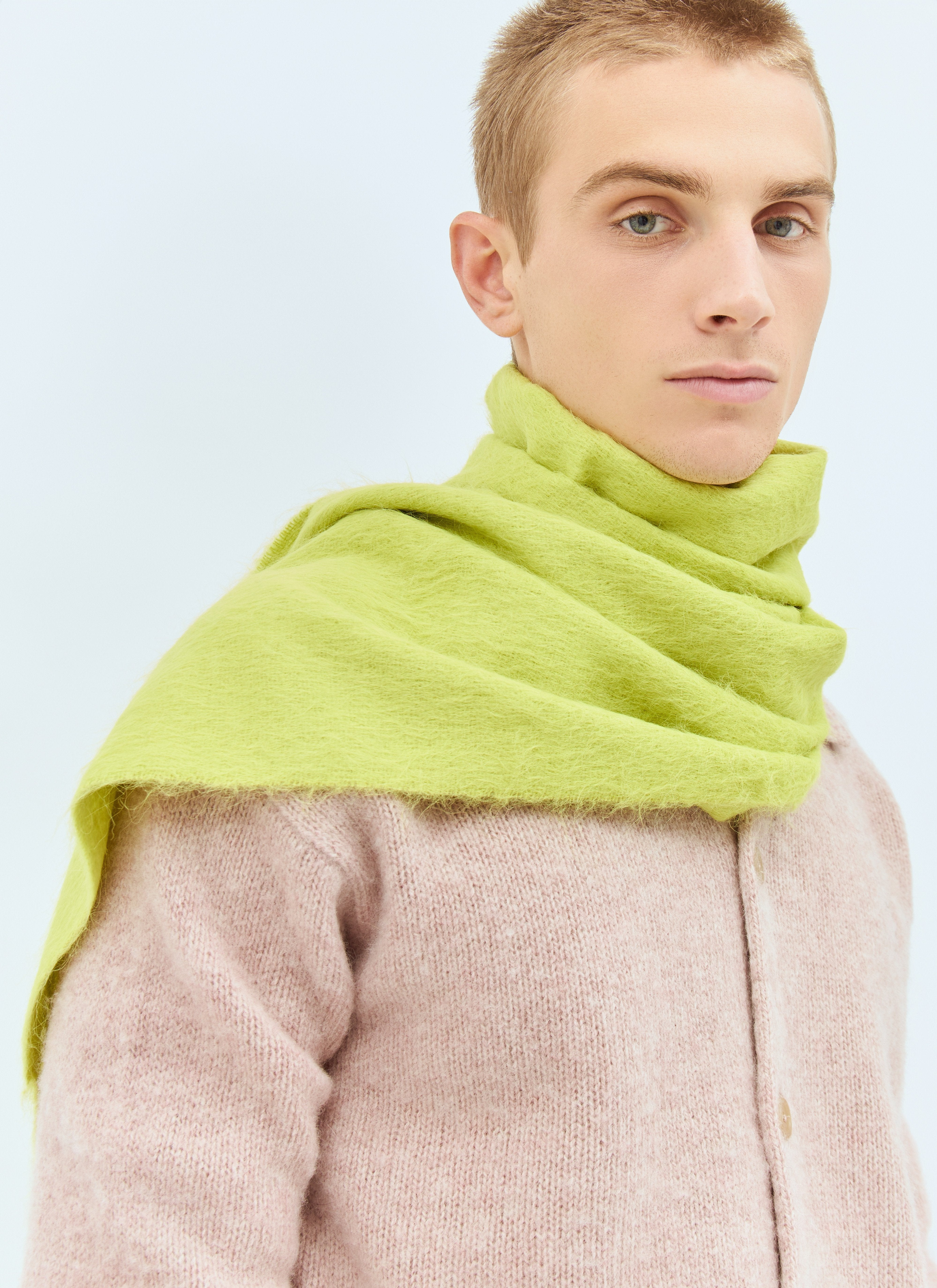 Acne Studios Men Skinny Fringe Alpaca Scarf - 4