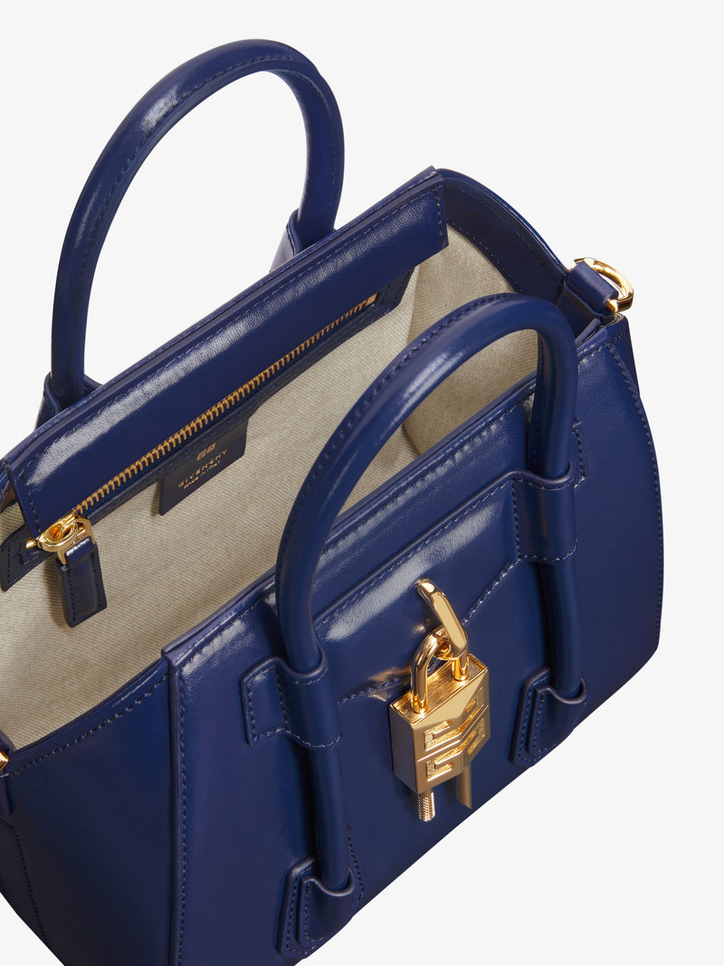 MINI ANTIGONA LOCK BAG IN BOX LEATHER 5