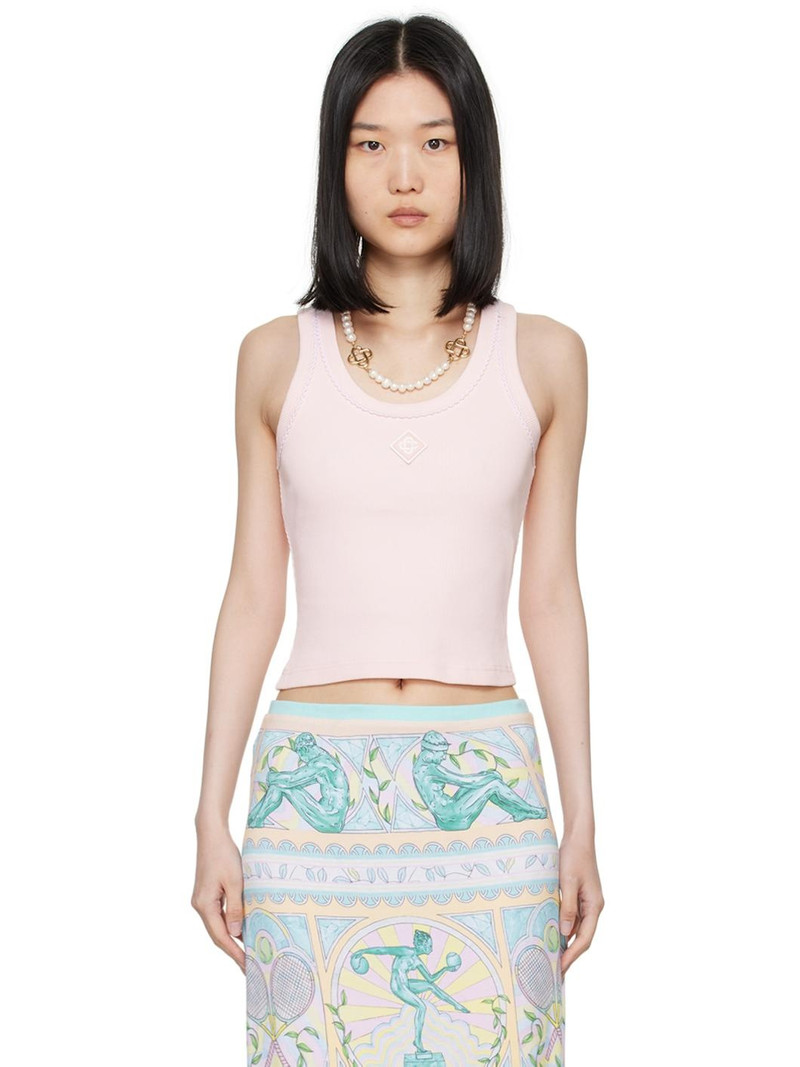 Pink Rib Tank Top 1