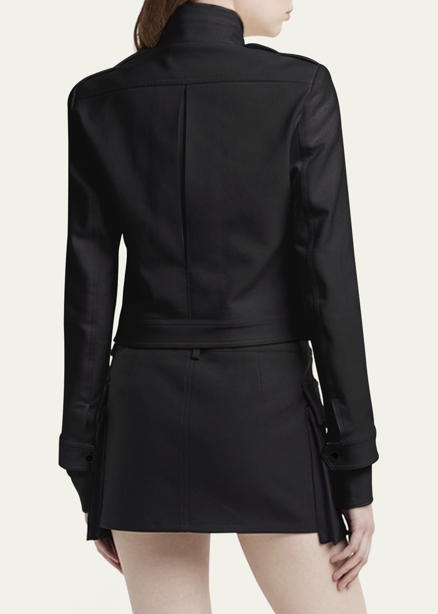 Shrunken Military Cotton Jacket - 2