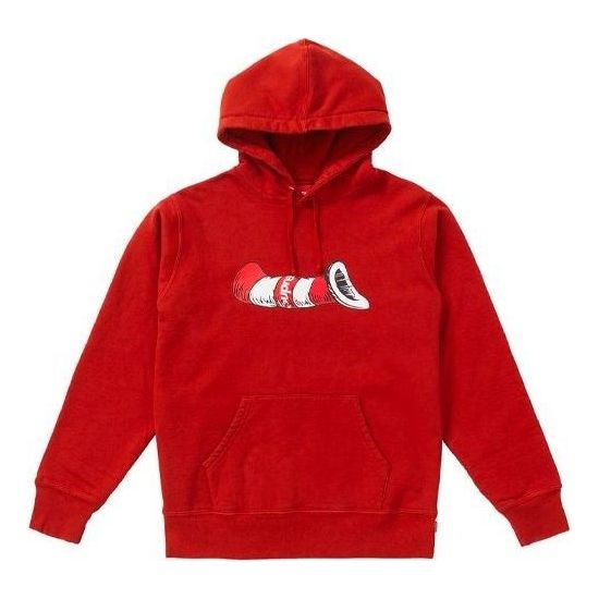 Supreme Cat in the Hat Hooded Sweatshirt 'Red' SUP-FW18-552 - 1