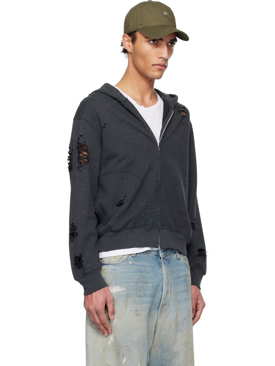 Black Zipper Hoodie - 2