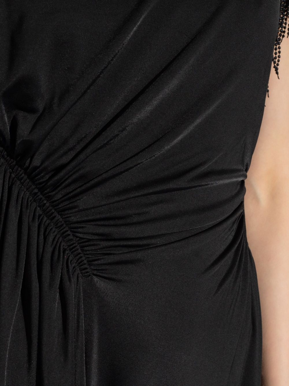 embroidered-detailing midi dress - 5