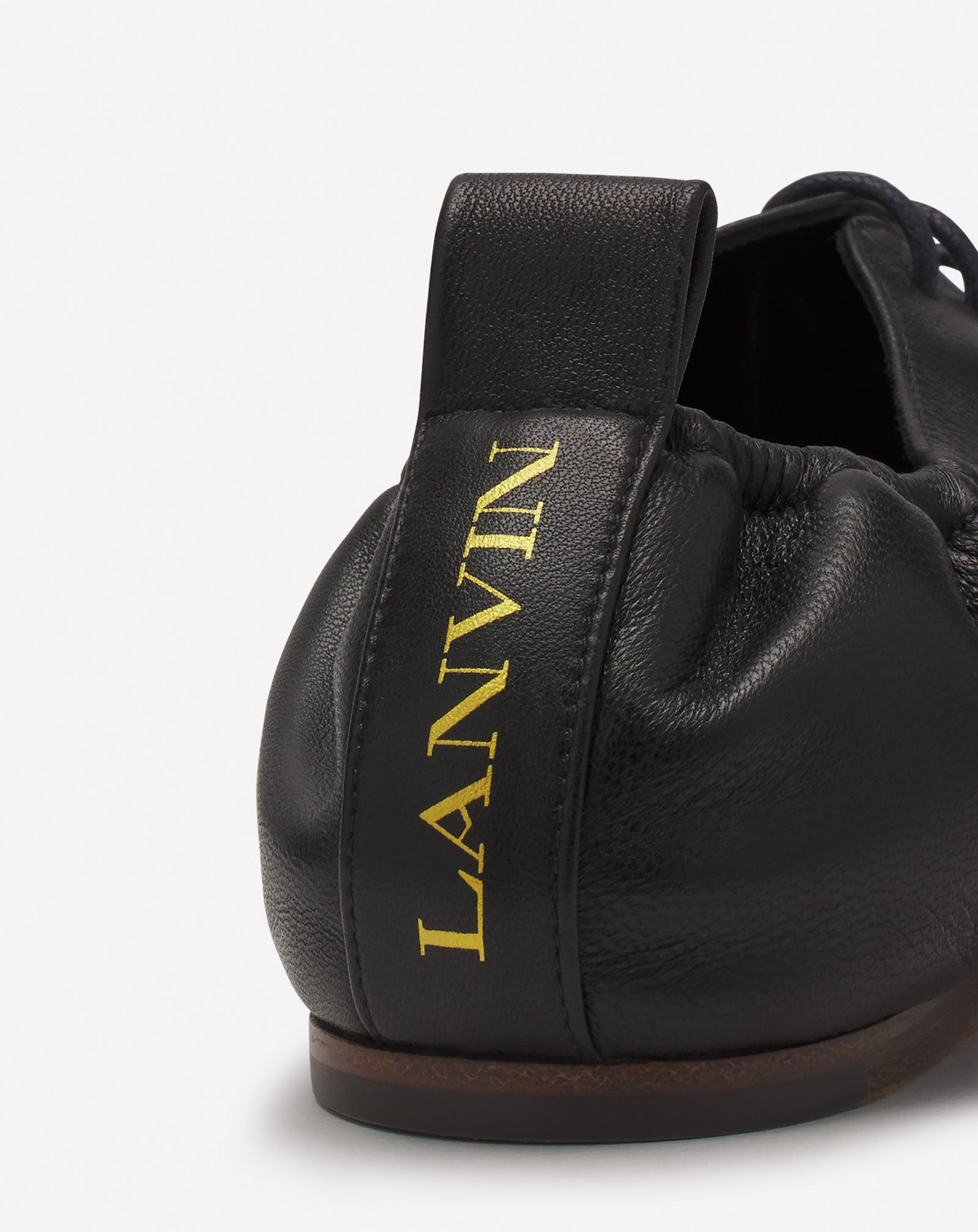 LACE-UP LEATHER SLIPPERS - 5