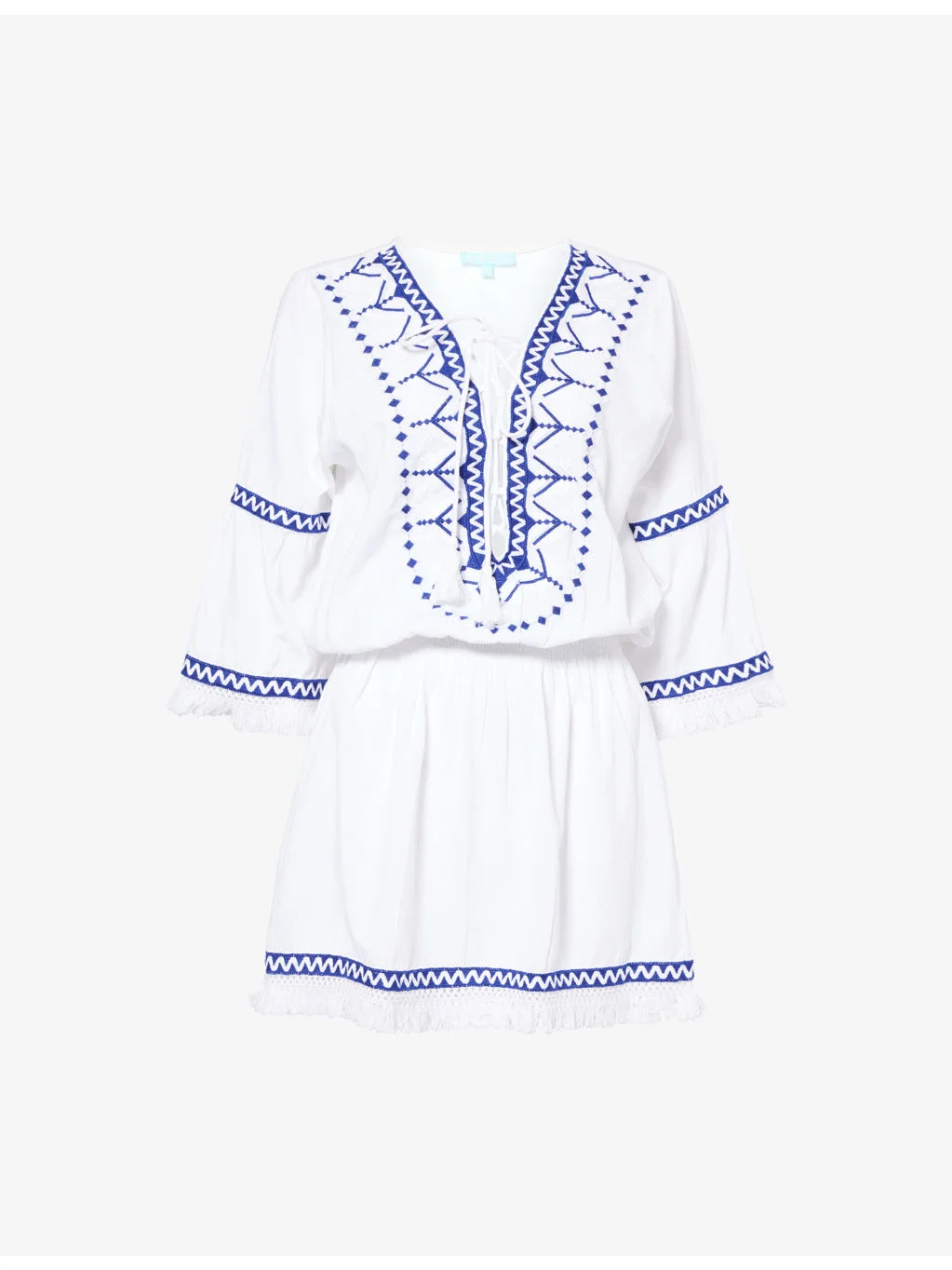 Martina Cotton-Linen Mini Beach Dress - 1