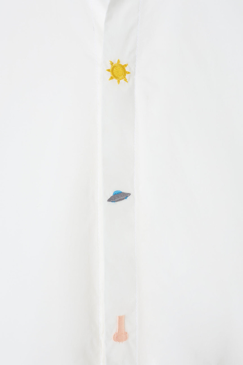 MEGA OVER SHIRT EMBROIDERY / off white 6