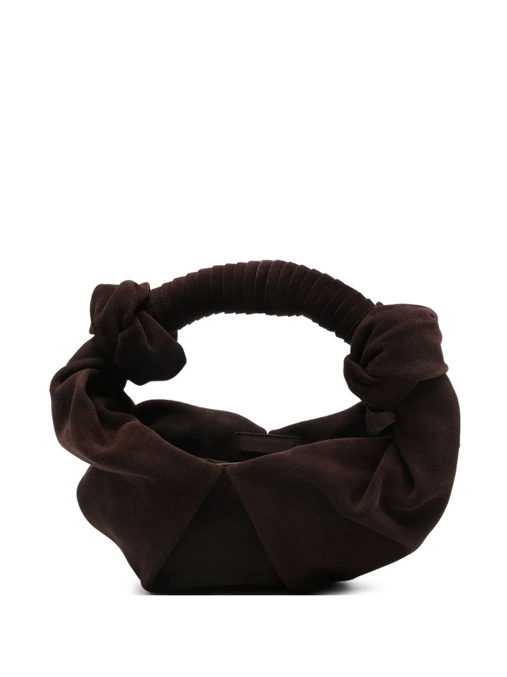knotted suede bucket bag - 1