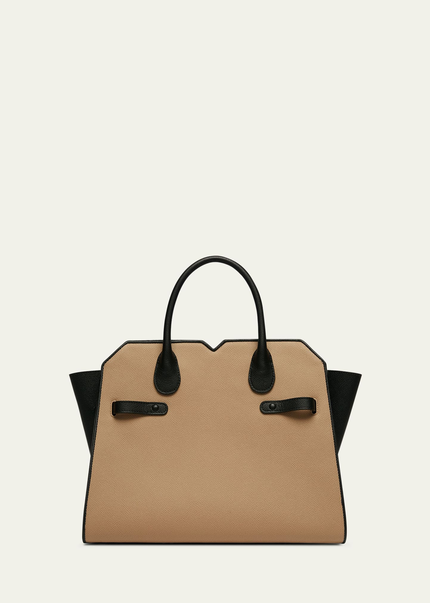 Milano Bicolor Leather Top-Handle Bag - 3