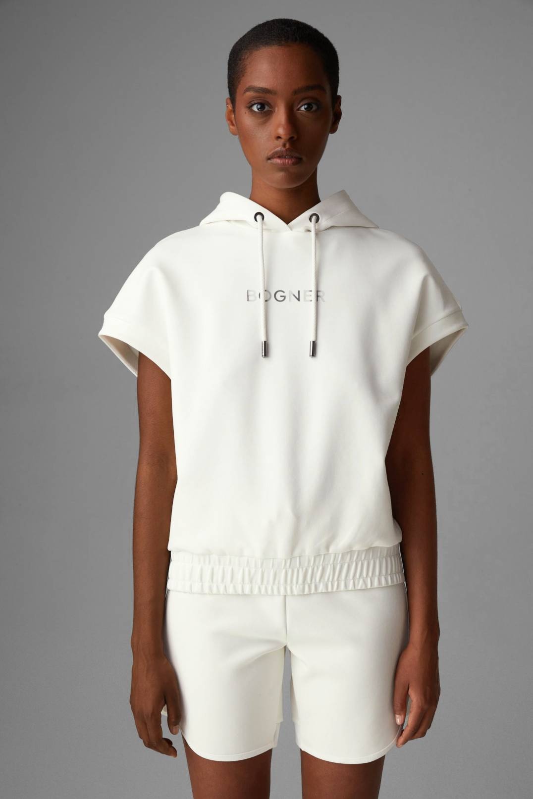 JILL SWEATSHIRT HOODIE IN OFF-WHITE - 2