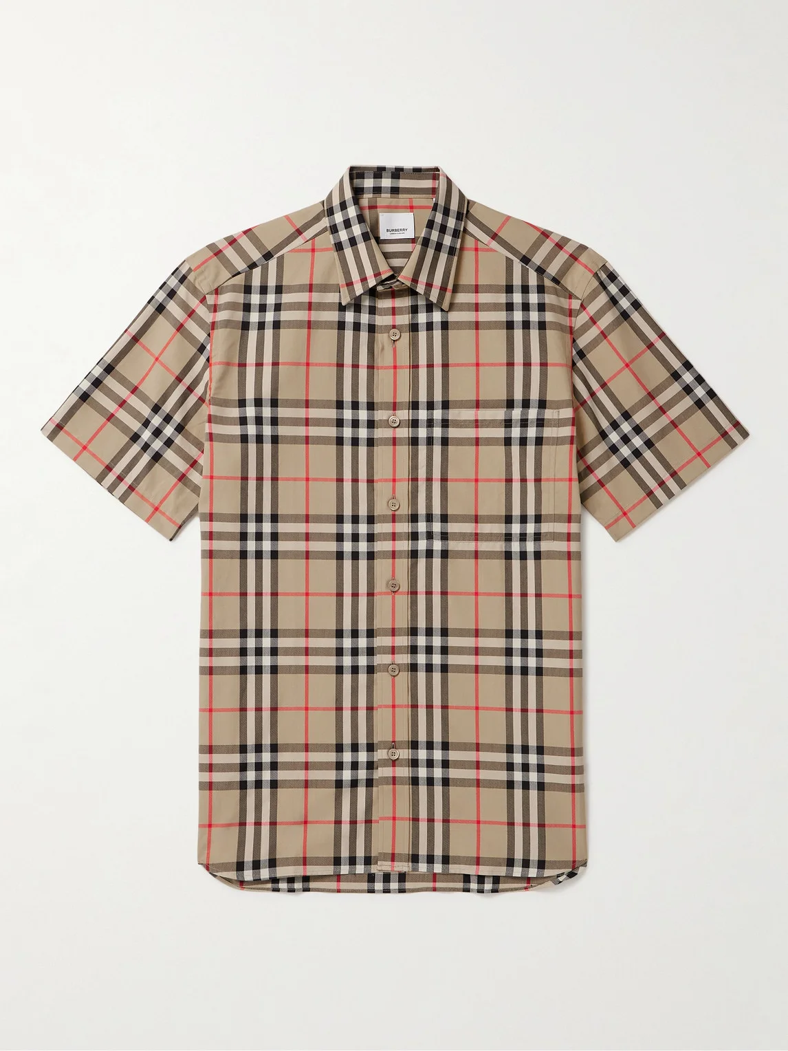 Checked Cotton-Poplin Shirt - 1