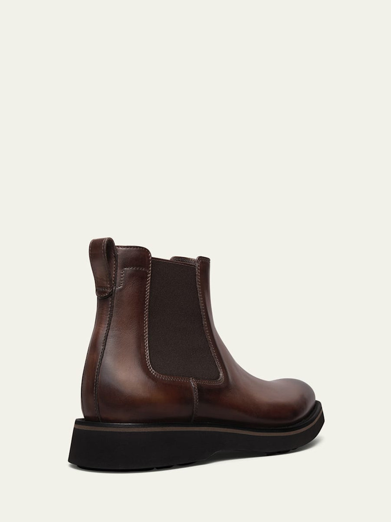 Men's Alessio Leather Lug-Sole Chelsea Boots 3