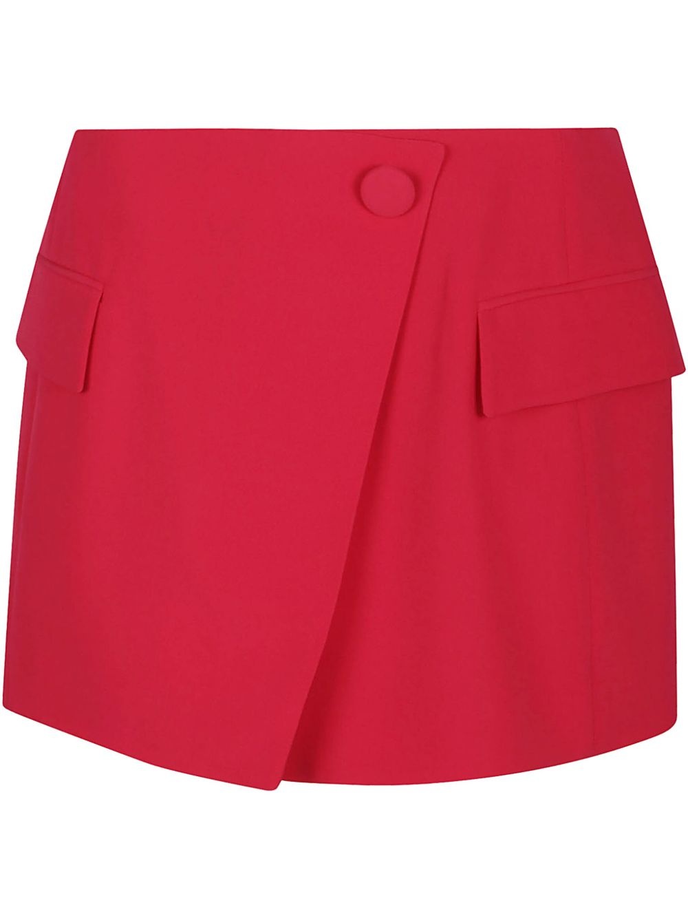 wrap-design mini skirt - 1