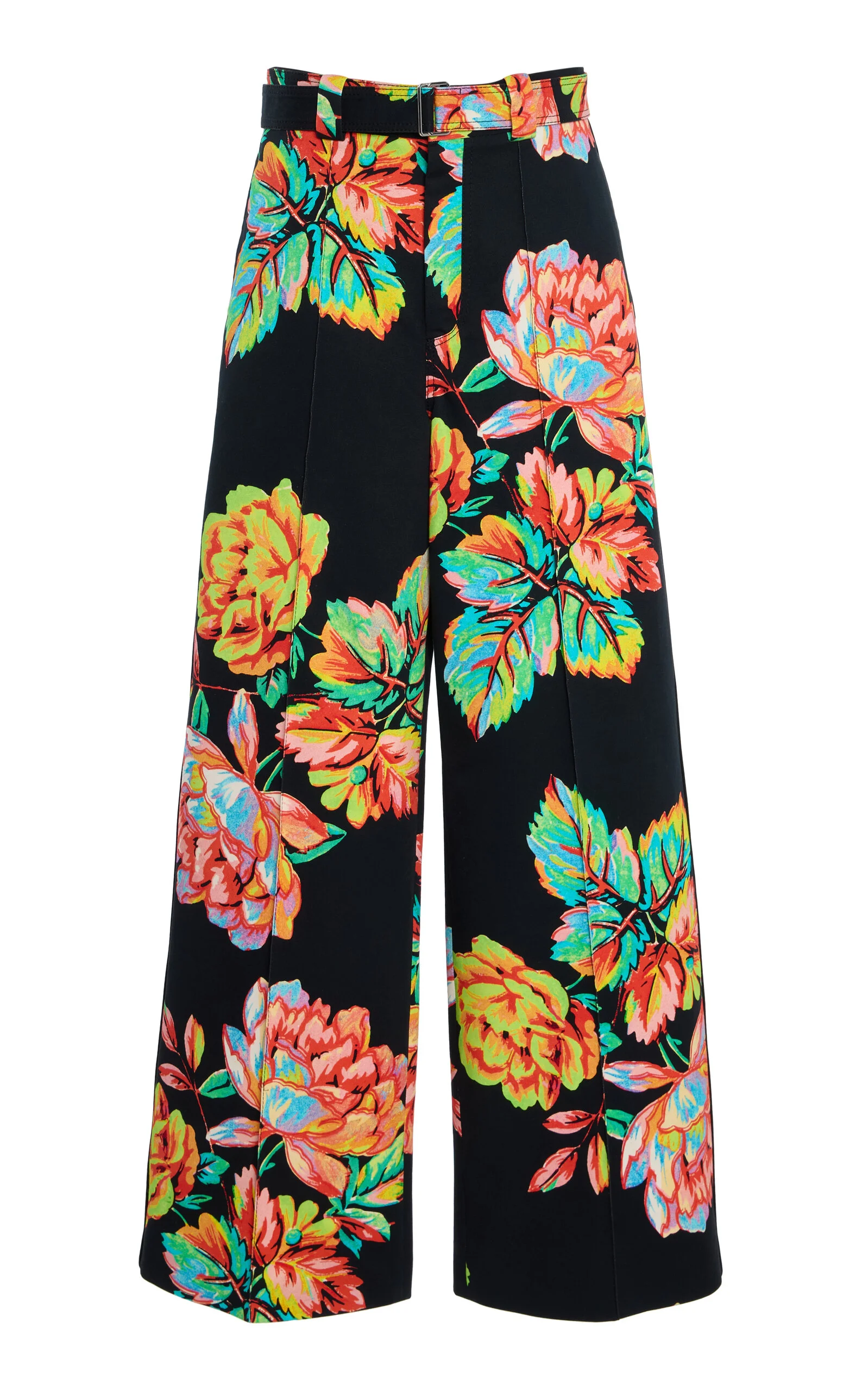 Printed Cotton Wide-Leg Pants multi - 1