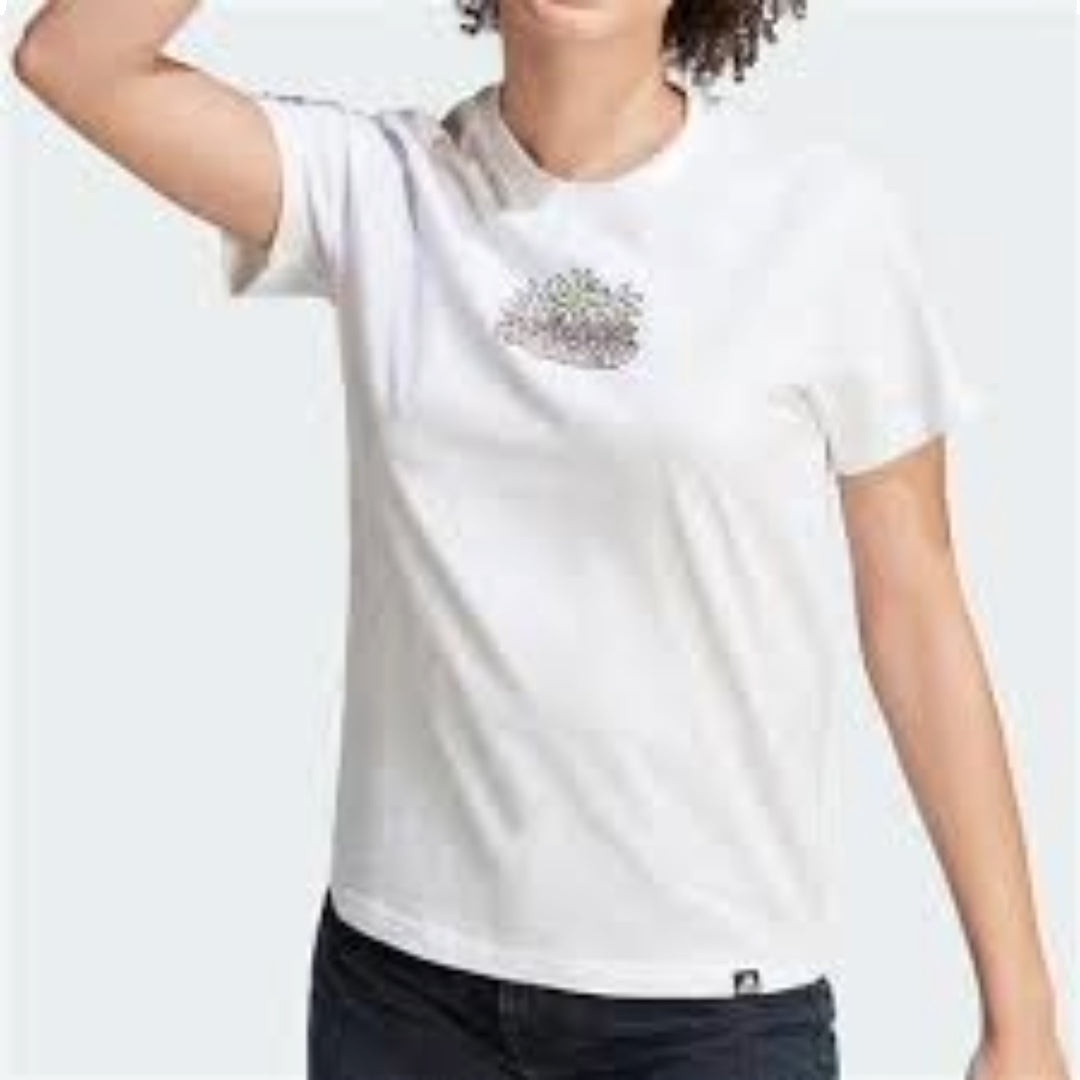 (WMNS) adidas Doodle T-Shirt Asia Sizing 'White' IB4885 - 2