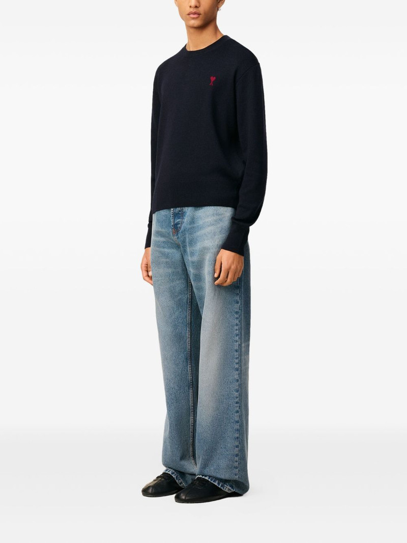 AMI Paris Ami De Coeur wool crew-neck sweater outlook