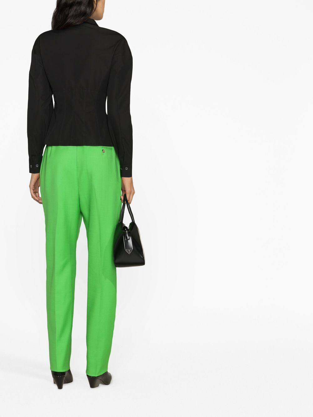 wool cigarette-cut trousers - 3