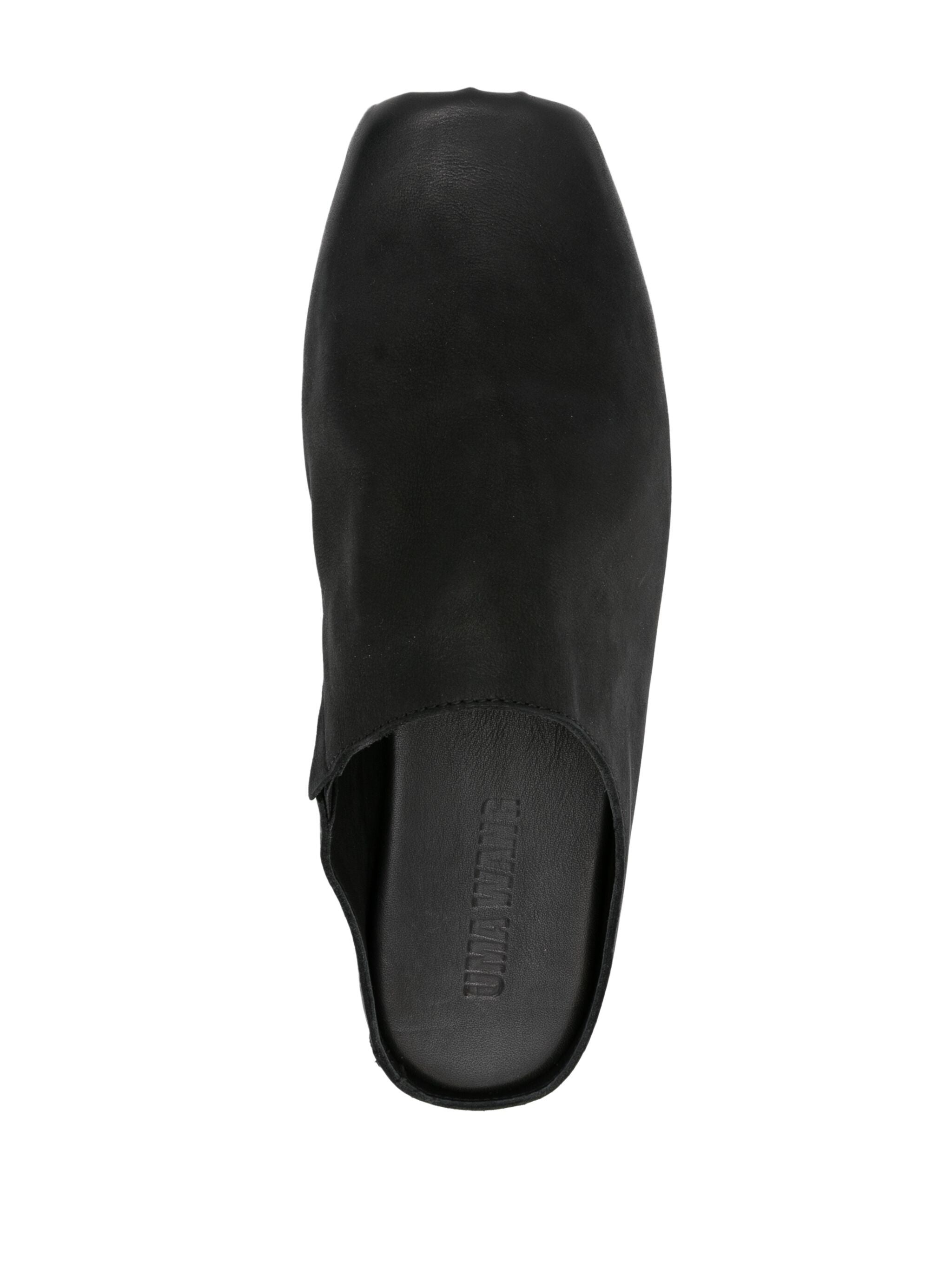 Leather Slippers With Square Toe - 3