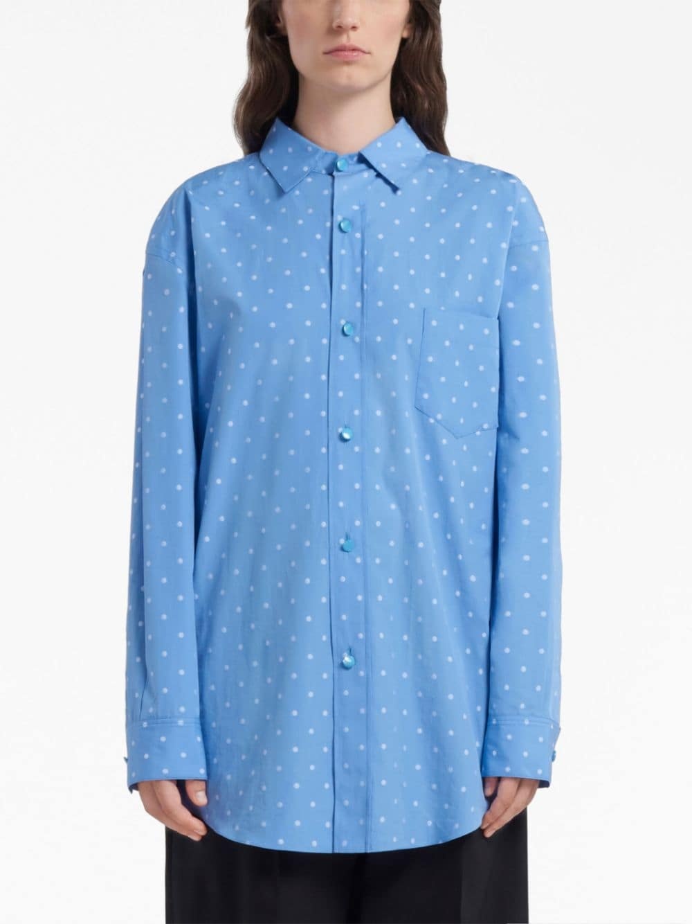 polka-dot cotton shirt - 2