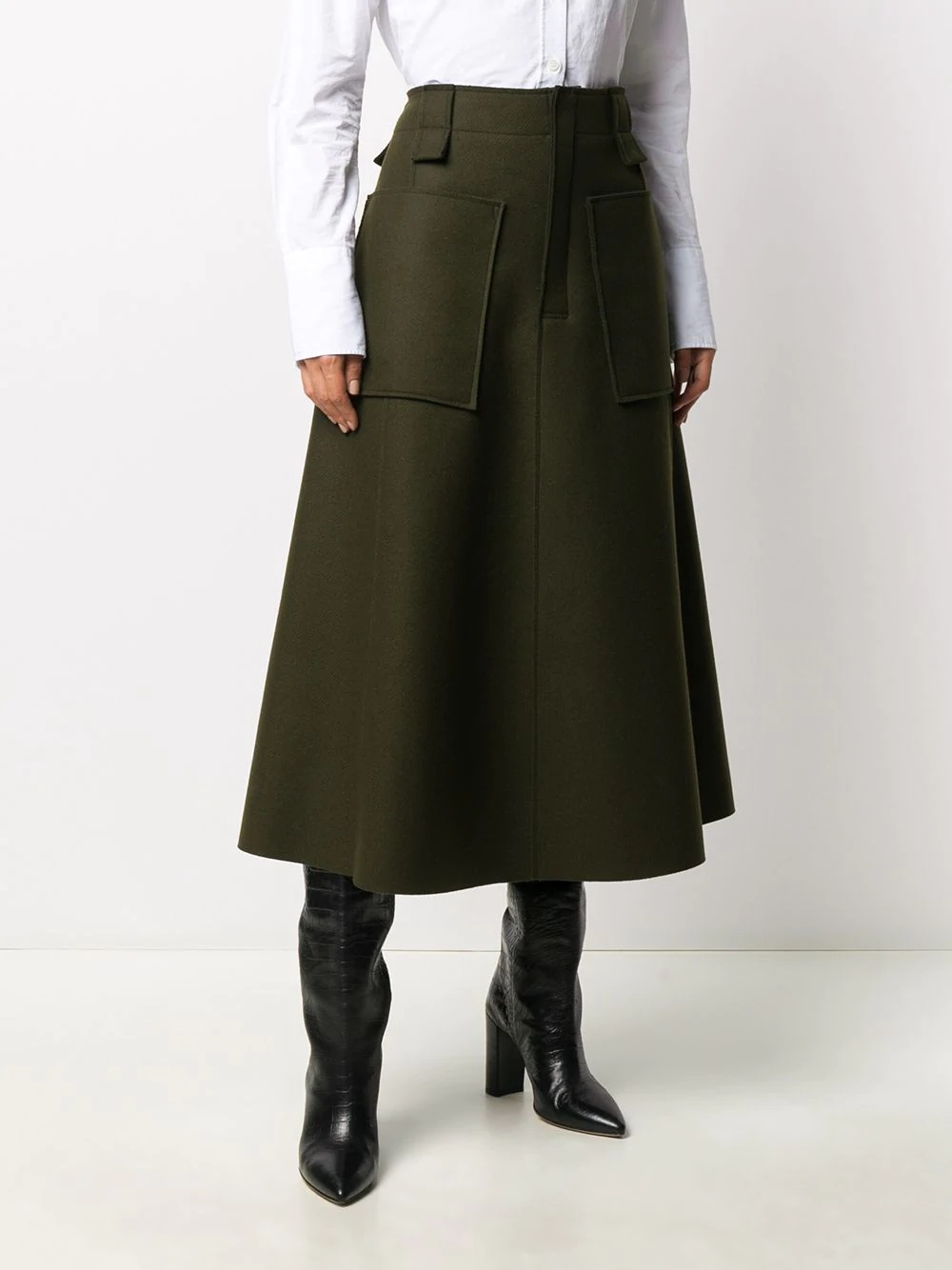 Conductor A-line midi skirt - 3