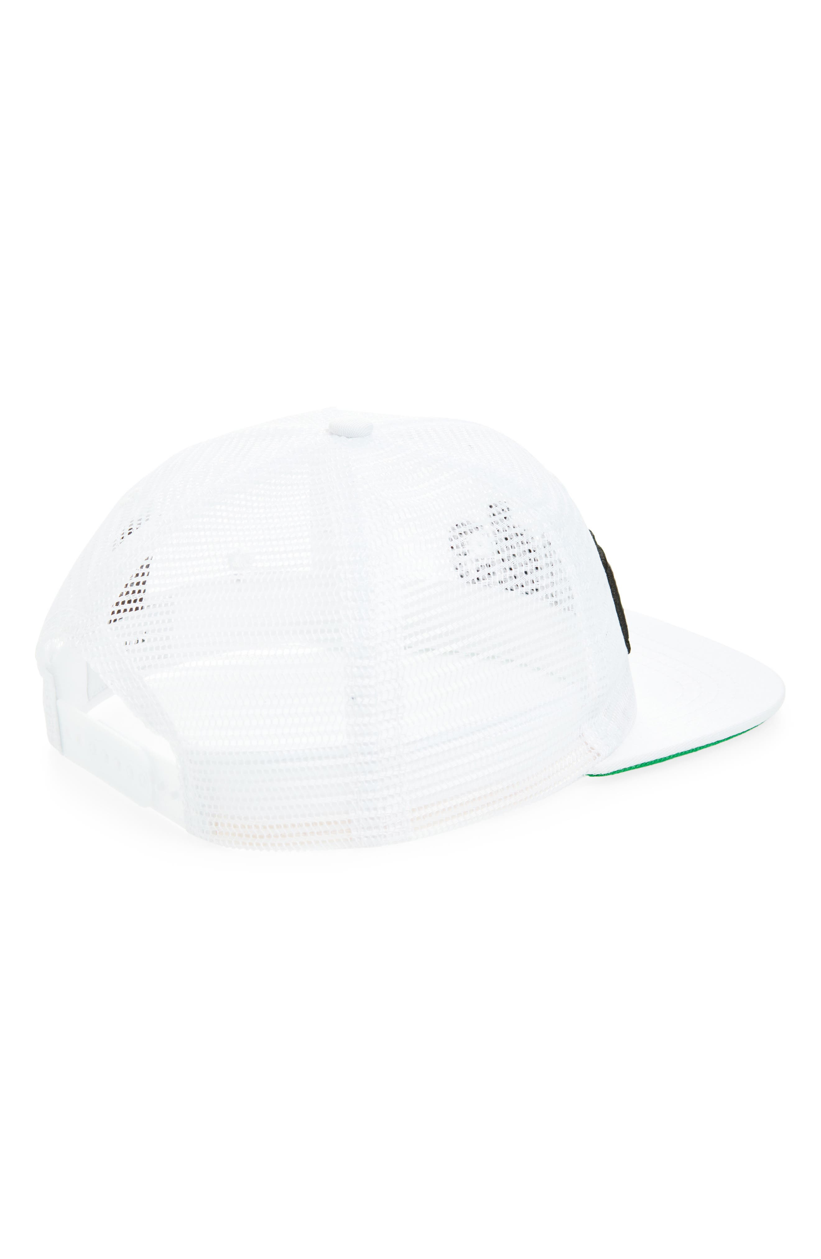 Rhude Logo Embroidered Mesh Snapback Baseball Cap in White 0053 at Nordstrom - 2