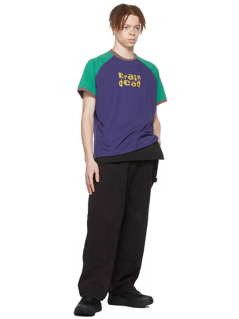 BRAIN DEAD Navy Cotton T-Shirt outlook
