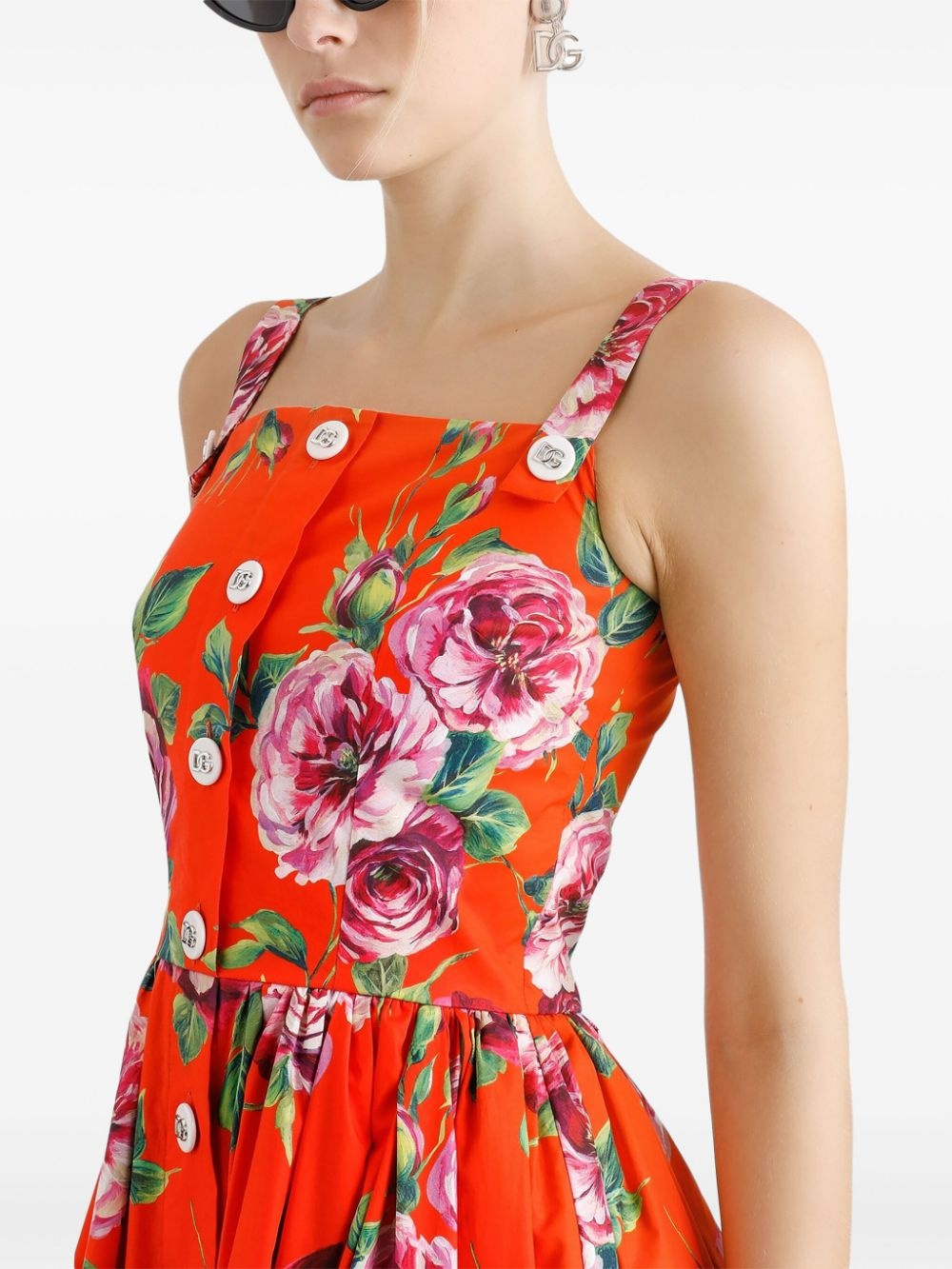 floral-print midi dress - 4