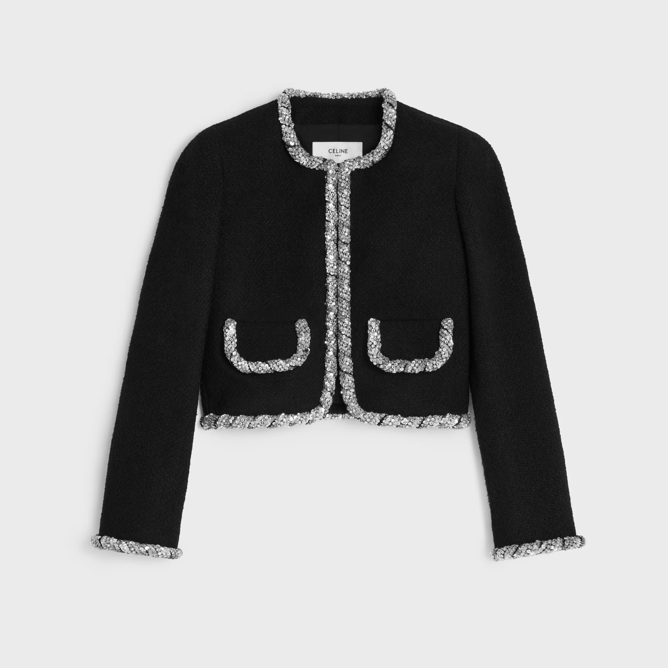 embroidered icone jacket IN wool natté - 1