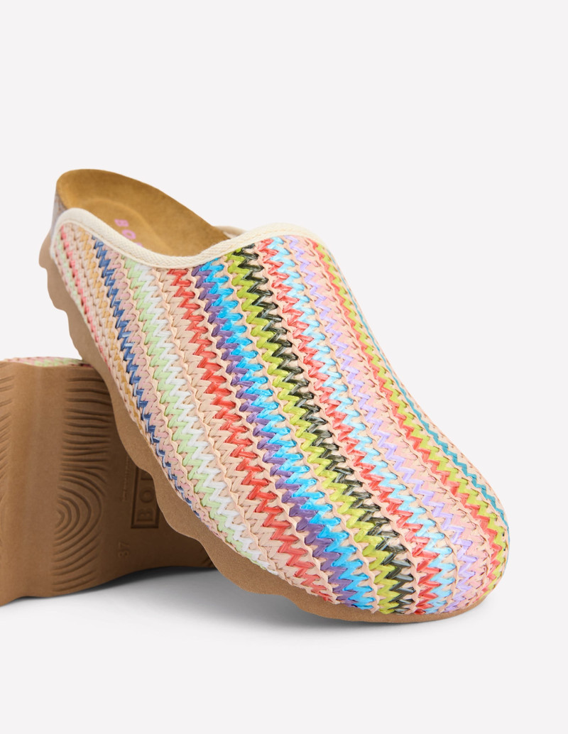 Lyla Colour Block Clogs-Multi Weave 4