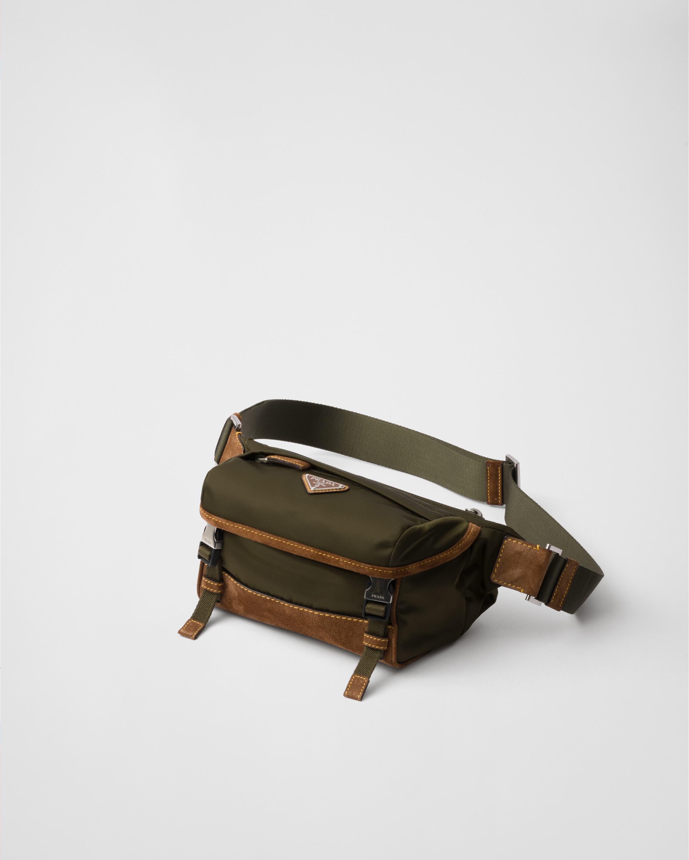 Small Re-Nylon and suede shoulder bag - 3