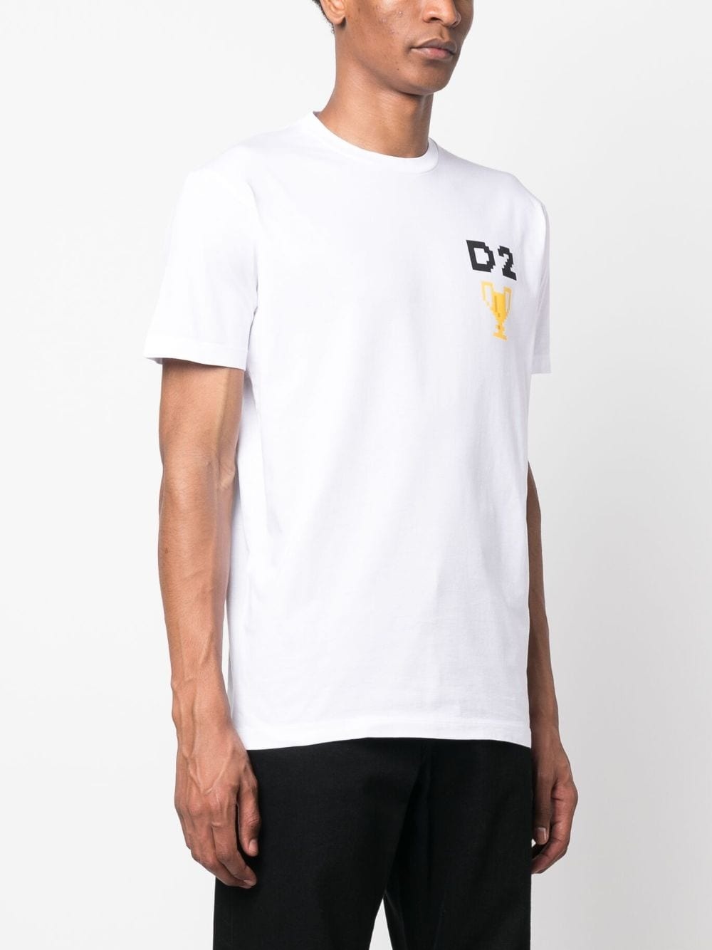 pixel-print short-sleeve T-shirt - 3