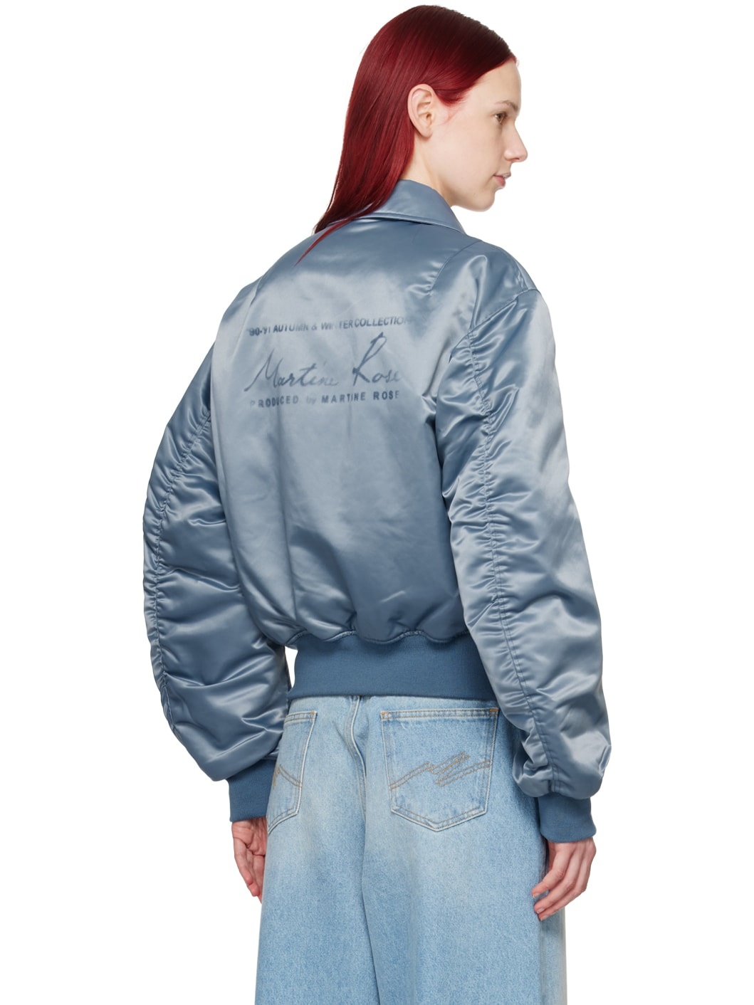 Blue Graphic Bomber Jacket - 3