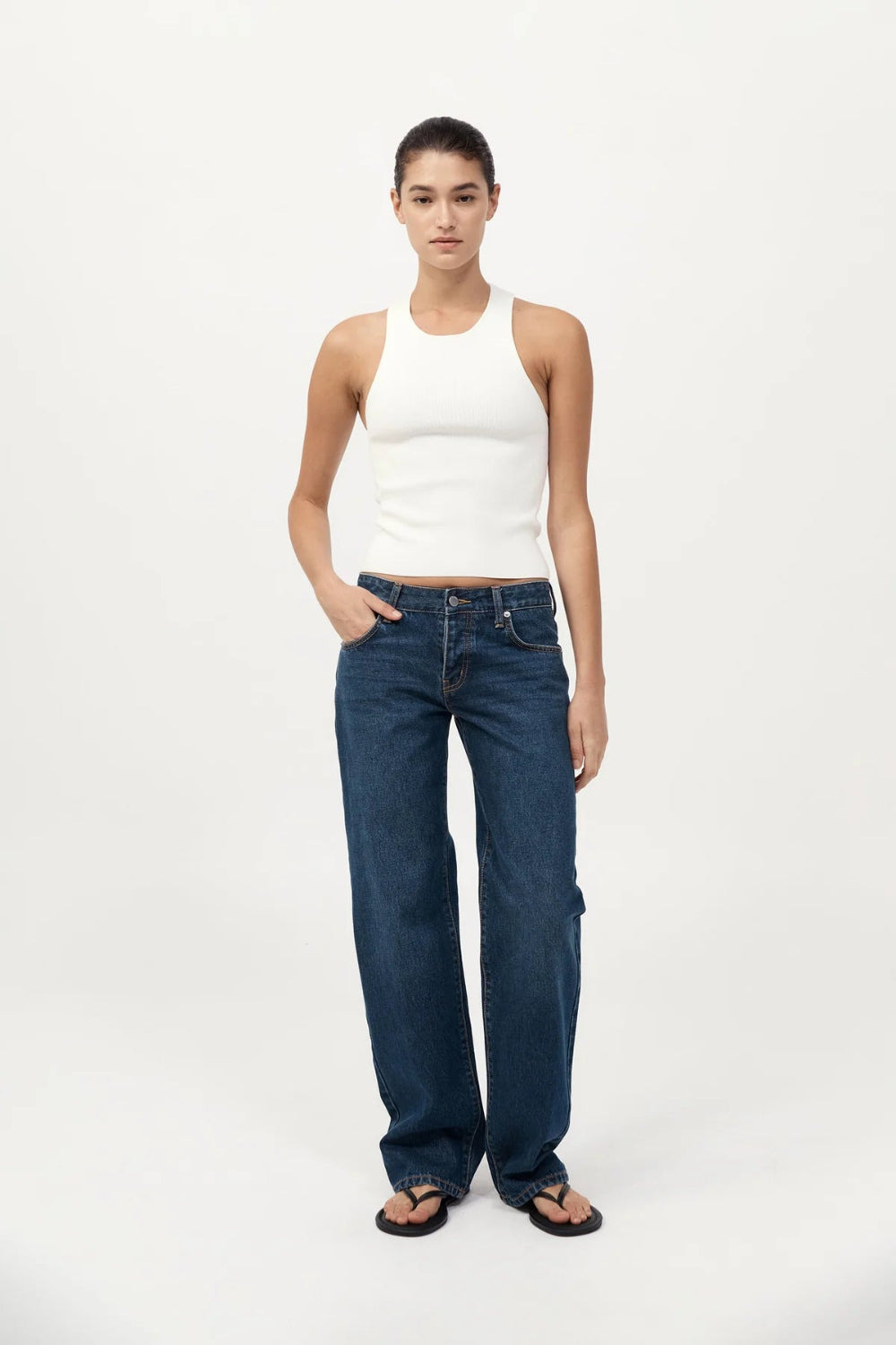 Sculpted Knit Top Off White - 2