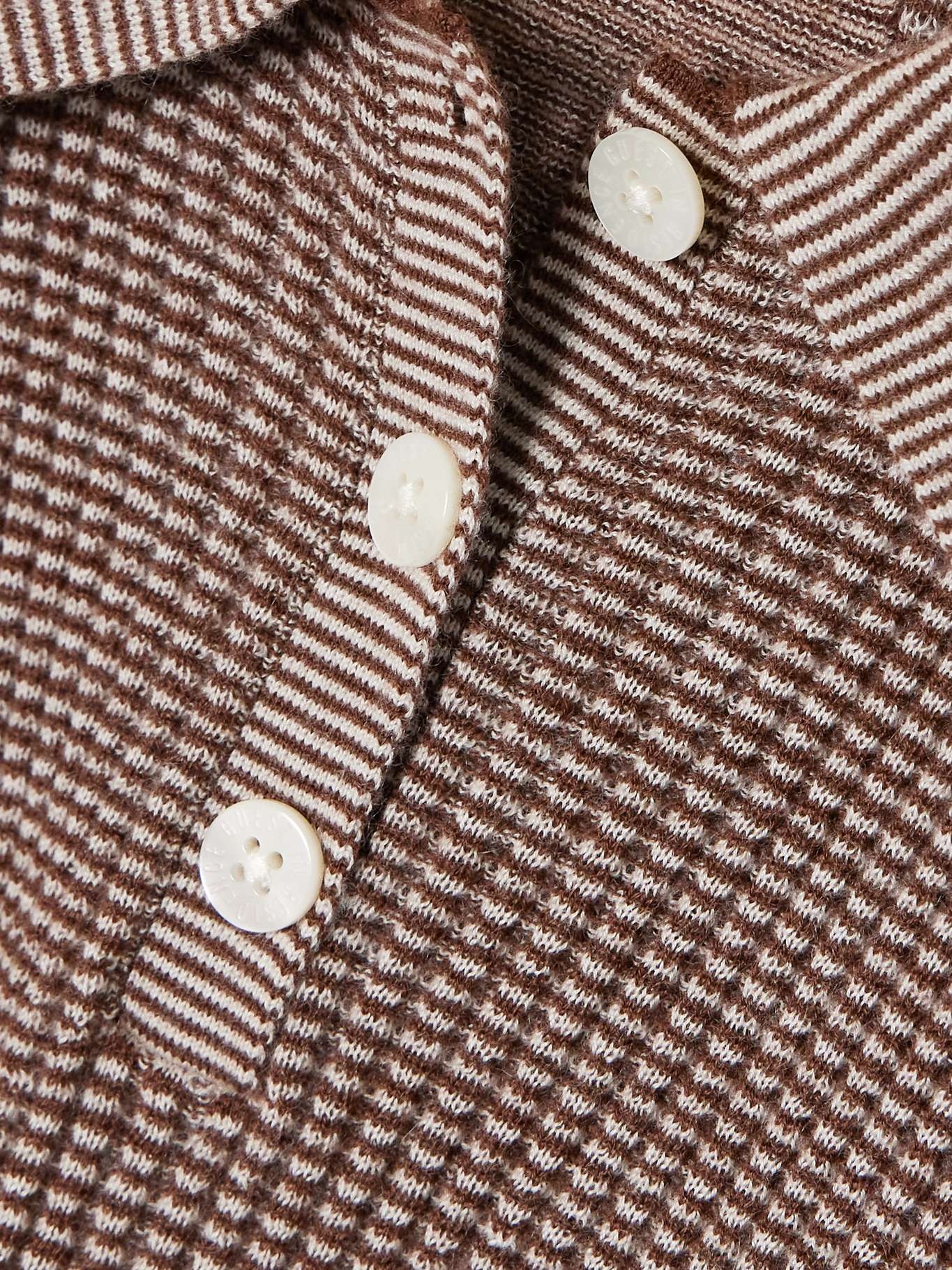 Ribbed cashmere polo sweater Brown - 5