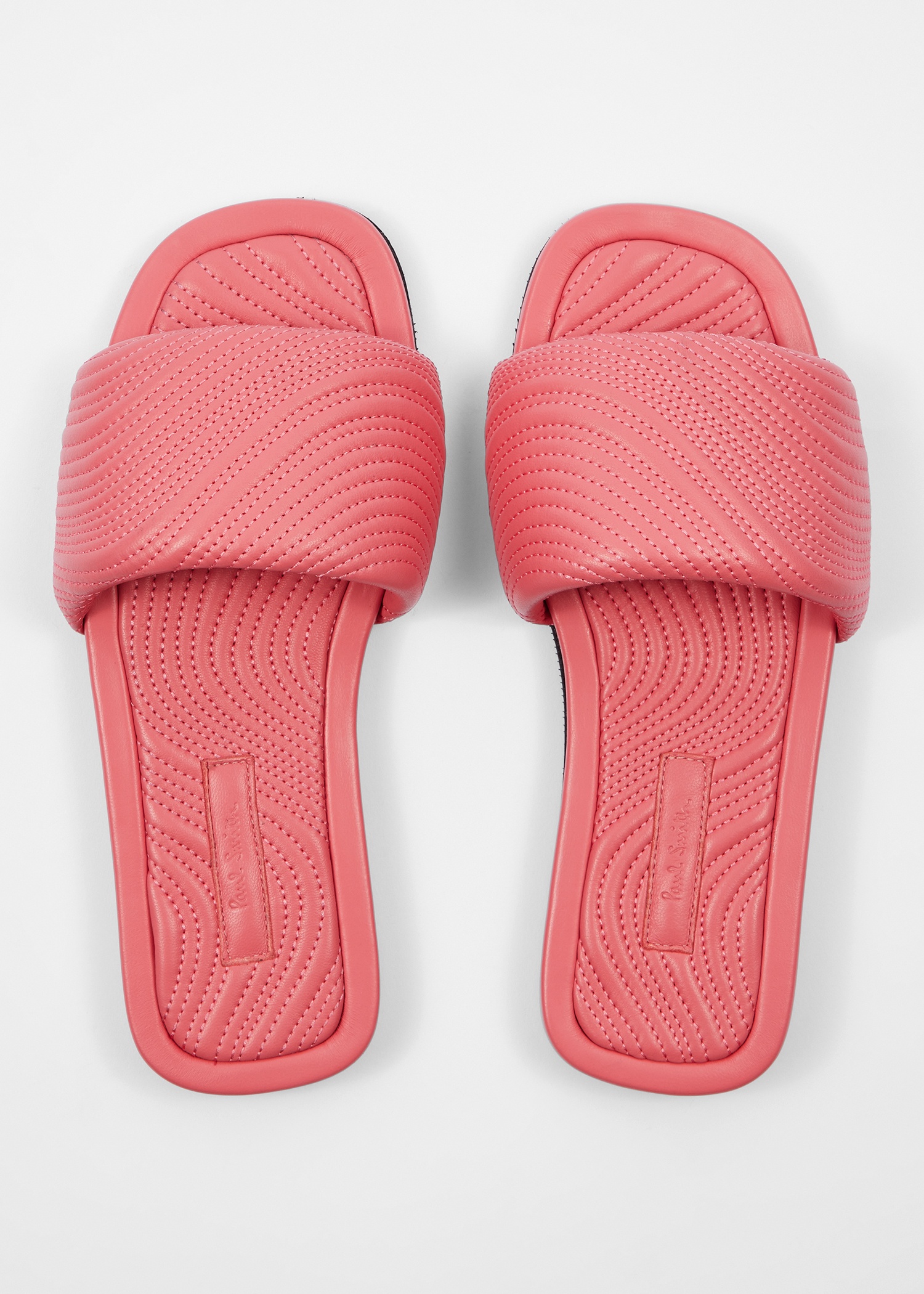 Women's Coral 'Laurel' Leather Sliders - 5