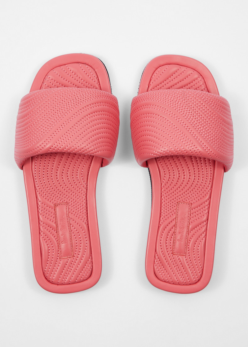Women's Coral 'Laurel' Leather Sliders 5